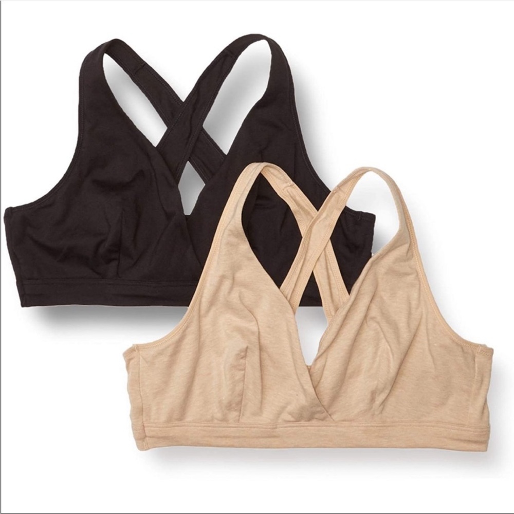 Playtex Women's Maternity & Nursing Cross Over Sleep Wirefree Bra Us4960 2-Pack